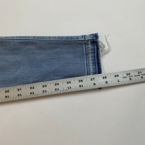 Genetic Los Angeles  Blue Daphne Skinny Jean Size 25 Distressed Raw Hem Women - Picture 11 of 11